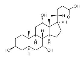 (3b,5a,7a,12a)-3,7,12-trihydroxy-Cholan-24-oic acid structure