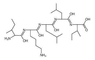 (2S,3S)-2-[[(2S)-2-[[(2S)-2-[[(2S)-6-amino-2-[[(2S,3S)-2-amino-3-methylpentanoyl]amino]hexanoyl]amino]-4-methylpentanoyl]amino]-4-methylpentanoyl]amino]-3-methylpentanoic acid Structure