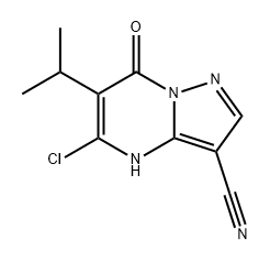 Pyrazolo[1,5-a]pyrimidine-3-carbonitrile, 5-chloro-4,7-dihydro-6-(1-methylethyl)-7-oxo- Structure