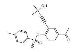 3'-(3-hydroxy-3-methylbutynyl)-4'-tosyloxyacetophenone Structure