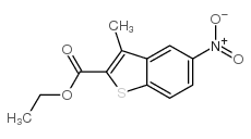 3-甲基-5-硝基苯并[b]噻吩-2-羧酸乙酯结构式