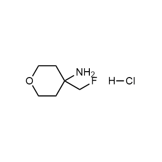 4-(氟甲基)四氢-2H-吡喃-4-胺盐酸盐结构式