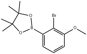 1,3,2-Dioxaborolane, 2-(2-bromo-3-methoxyphenyl)-4,4,5,5-tetramethyl- Structure