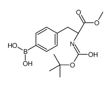 (S)-(4-(2-((tert-Butoxycarbonyl)amino)-3-methoxy-3-oxopropyl)phenyl)boronic acid structure