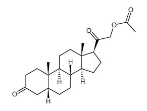 (5β)-21-(Acetoxy)pregnane-3,20-dione结构式