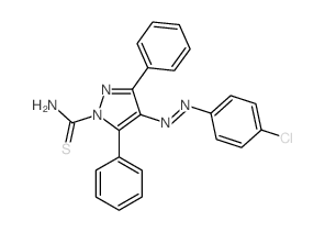 1H-Pyrazole-1-carbothioamide,4-[2-(4-chlorophenyl)diazenyl]-3,5-diphenyl-结构式