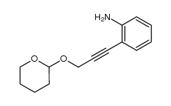 2-[3-(tetrahydro-2H-pyran-2-yloxy)prop-1-yn-1-yl]aniline Structure