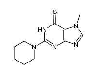 2-piperidino-6-thio-7-methylpurine结构式