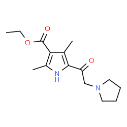 1H-Pyrrole-3-carboxylicacid,2,4-dimethyl-5-(1-pyrrolidinylacetyl)-,ethylester(9CI) Structure