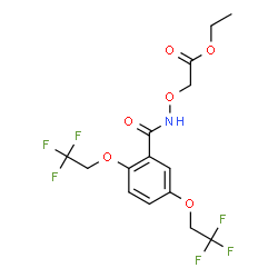 ETHYL 2-(([2,5-BIS(2,2,2-TRIFLUOROETHOXY)BENZOYL]AMINO)OXY)ACETATE结构式