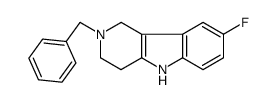 2-benzyl-8-fluoro-1,3,4,5-tetrahydropyrido[4,3-b]indole结构式