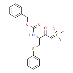 SulfoxoniuM, diMethyl-, (3R)-2-oxo-3-[[(phenylMethoxy)carbonyl]aMino]-4-(phenylthio)butylide (9CI) Structure