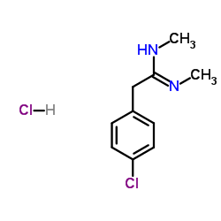 (1Z)-2-(4-Chlorophenyl)-N,N'-dimethylethanimidamide hydrochloride (1:1)结构式