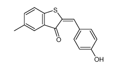 2-(p-Hydroxybenzylideno)-5-methyl-benzothiophen-3-on Structure