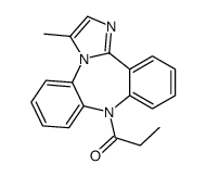 3-Methyl-9-propionyl-9H-dibenz[b,f]imidazo[1,2-d][1,4]diazepine structure