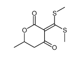 3-[bis(methylsulfanyl)methylidene]-6-methyloxane-2,4-dione Structure