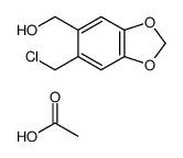 acetic acid,[6-(chloromethyl)-1,3-benzodioxol-5-yl]methanol结构式