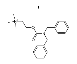 (2-dibenzylcarbamoyloxy-ethyl)-trimethyl-ammonium, iodide Structure