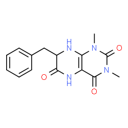 2,4,6(3H)-Pteridinetrione,1,5,7,8-tetrahydro-1,3-dimethyl-7-(phenylmethyl)- Structure