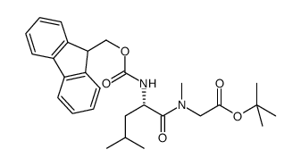 N-9-fluorenylmethoxycarbonyl-L-leu-L-N-methyl-gly-tert-butyl ester Structure