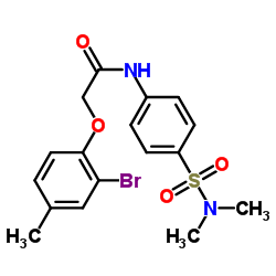 2-(2-Bromo-4-methylphenoxy)-N-[4-(dimethylsulfamoyl)phenyl]acetamide Structure