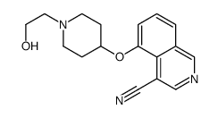 5-[1-(2-hydroxyethyl)piperidin-4-yl]oxyisoquinoline-4-carbonitrile结构式