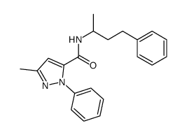 5-methyl-2-phenyl-N-(4-phenylbutan-2-yl)pyrazole-3-carboxamide结构式