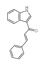 (E)-1-(1H-indol-3-yl)-3-phenyl-prop-2-en-1-one结构式