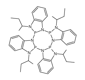 5,12,19,26-tetra-sec-butyl-5H,12H,19H,26H-benzo[4,5][1,3,2]diazaphospholo[1,2-a]benzo[4,5][1,3,2]diazaphospholo[1,2-c]benzo[4,5][1,3,2]diazaphospholo[1,2-e]benzo[4,5][1,3,2]diazaphospholo[1,2-g][1,3,5,7,2,4,6,8]tetrazatetraphosphocine结构式