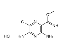 ethyl 3,5-diamino-6-chloropyrazine-2-carbimidate hydrochloride Structure