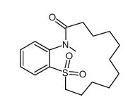 17-methyl-5,5-dioxo-5,6,7,8,9,10,11,12,13,14,15,17-dodecahydro-5λ6-thia-17-aza-benzocyclopentadecen-16-one Structure