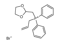 allyl[2,2-(ethylenedioxy)ethyl]diphenylphosphonium bromide Structure