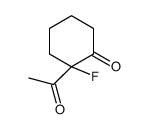 Cyclohexanone, 2-acetyl-2-fluoro- (9CI) Structure