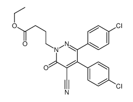 ethyl 4-[3,4-bis(4-chlorophenyl)-5-cyano-6-oxopyridazin-1-yl]butanoate Structure