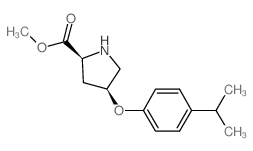 Methyl (2S,4S)-4-(4-isopropylphenoxy)-2-pyrrolidinecarboxylate结构式