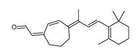 4-(3-(2,6,6-trimethyl-1-methyl-1-cyclohexen-1-yl)-2-(propenylidene)-2-cyclohepten-1-ylidene)acetaldehyde Structure