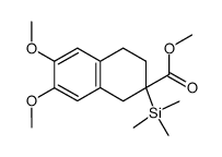 methyl 6,7-dimethoxy-2-(trimethylsilyl)-1,2,3,4-tetrahydronaphthalene-2-carboxylate结构式