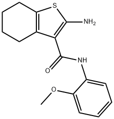 2-氨基-N-(2-甲氧基苯基)-4,5,6,7-四氢苯并[B]噻吩-3-甲酰胺结构式