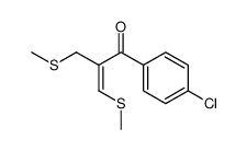 3-methylthio-2-methylthiomethyl-1-(p-chlorophenyl)prop-2-en-1-one结构式