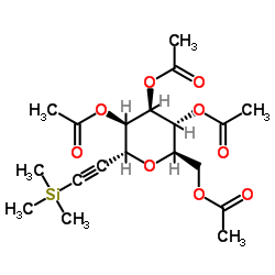 Acetic acid 4,5-diacetoxy-2-acetoxyMethyl-6-triMethylsilanylethynyl-tetrahydro-pyran-3-yl ester picture