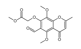 (6-formyl-5,8-dimethoxy-2-methyl-4-oxo-4H-chromen-7-yloxy)-acetic acid methyl ester结构式