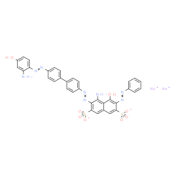 disodium 4-amino-3-[[4'-[(2-amino-4-hydroxyphenyl)azo][1,1'-biphenyl]-4-yl]azo]-5-hydroxy-6-(phenylazo)naphthalene-2,7-disulphonate Structure