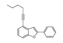 4-HEX-1-YNYL-2-PHENYLBENZOFURAN结构式