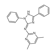 N-(2,5-diphenyl-1,2,4-triazol-3-yl)-4,6-dimethylpyrimidin-2-amine结构式