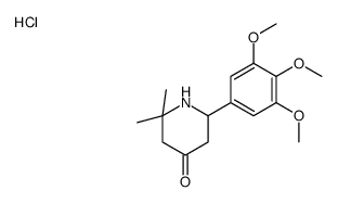 2,2-dimethyl-6-(3,4,5-trimethoxyphenyl)piperidin-4-one,hydrochloride结构式