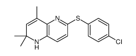 6-(4-chlorophenyl)sulfanyl-2,2,4-trimethyl-1H-1,5-naphthyridine Structure