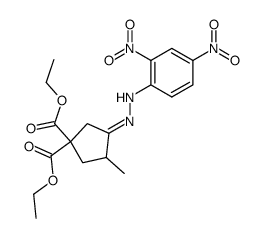 diethyl 3-methyl-4-oxocyclopentane-1,1-dicarboxylate dinitrophenylhydrazone结构式