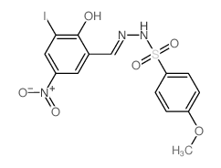 Benzenesulfonicacid, 4-methoxy-, 2-[(2-hydroxy-3-iodo-5-nitrophenyl)methylene]hydrazide picture