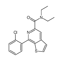 7-(2-chlorophenyl)-N,N-diethylthieno[2,3-c]pyridine-5-carboxamide结构式