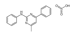 4-methyl-N,6-diphenylpyrimidin-2-amine,nitric acid Structure